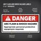 Avery Arc Flash/Danger Labels, Waterproof, UV Resistant, Preprinted, 2" x 4", 100 Warning Decal Labels